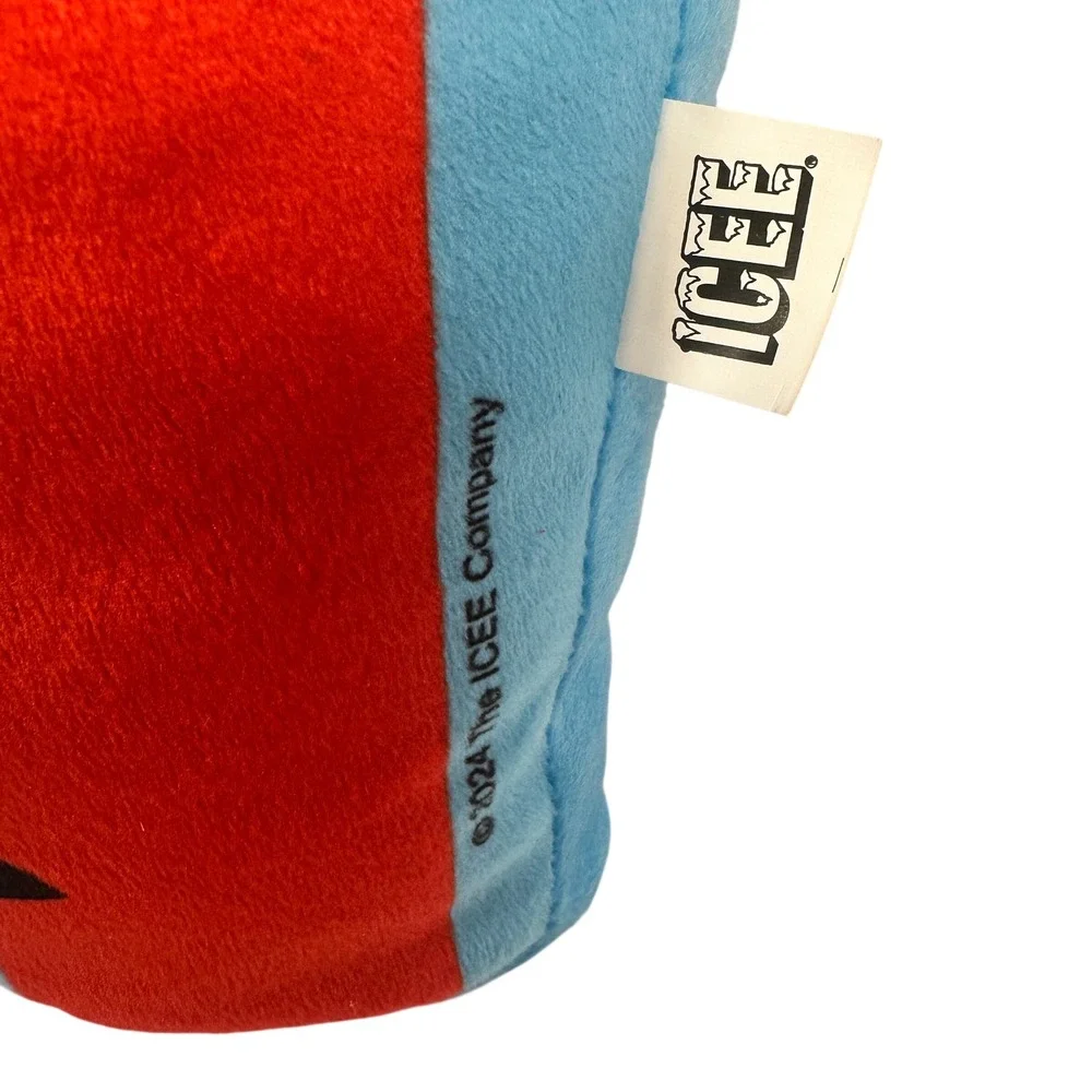 ICEE Jumbo Plush Squeak Dog Toy 20 inch Red Blue New Slushy Cup Cuddle Pillow